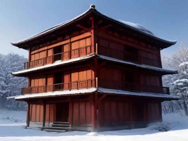 荒野环境下玩家角色在营火旁整理装备，远处是雪山与森林，画面呈现冷暖对比的生存氛围，展现啊荒野游戏的真实生存体验